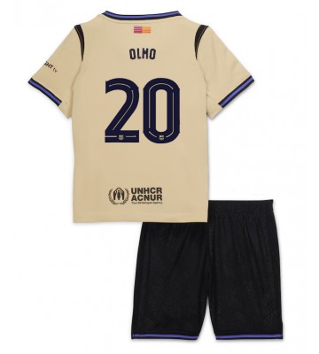 Barcelona Dani Olmo #20 Udebanetrøje Børn 2025-26 Kortærmet (+ Korte bukser)